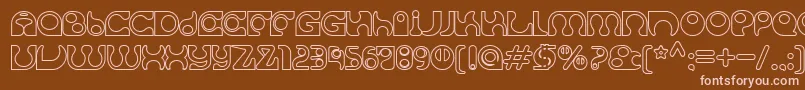 SolangeSeethrough Font – Pink Fonts on Brown Background