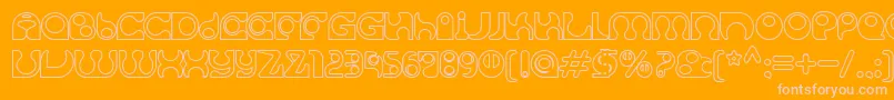 SolangeSeethrough-Schriftart – Rosa Schriften auf orangefarbenem Hintergrund