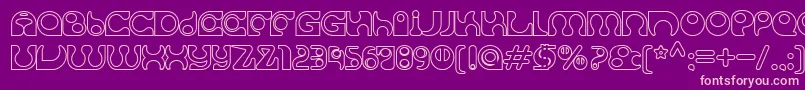 Fonte SolangeSeethrough – fontes rosa em um fundo violeta