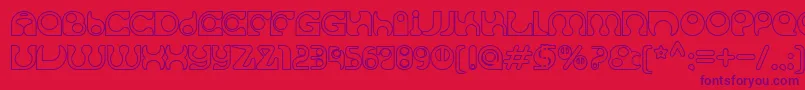 SolangeSeethrough Font – Purple Fonts on Red Background