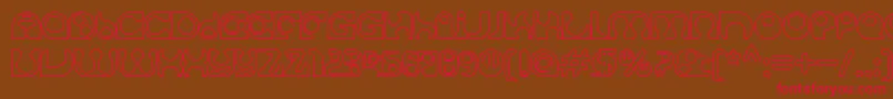 SolangeSeethrough Font – Red Fonts on Brown Background