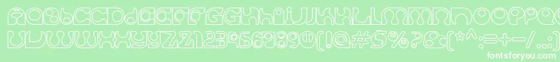 SolangeSeethrough Font – White Fonts on Green Background