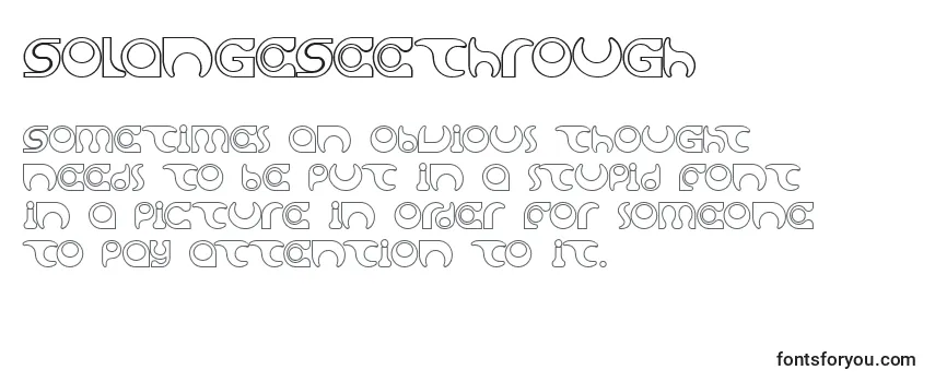 SolangeSeethrough Font