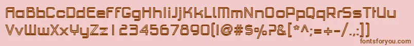 PfhaussquareproBoldoutline Font – Brown Fonts on Pink Background