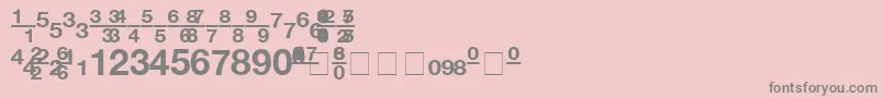 ContextFractionsSsiFractionsBoldフォントについての詳細 フォントContextFractionsSsiFractionsBold – ピンクの背景に灰色の文字