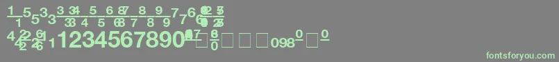 ContextFractionsSsiFractionsBold Font – Green Fonts on Gray Background