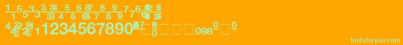 fuente ContextFractionsSsiFractionsBold – Fuentes Verdes Sobre Fondo Naranja