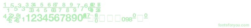 Czcionka ContextFractionsSsiFractionsBold – zielone czcionki na białym tle