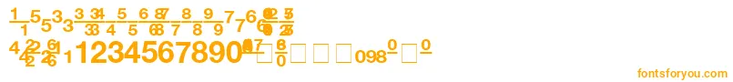Шрифт ContextFractionsSsiFractionsBold – оранжевые шрифты