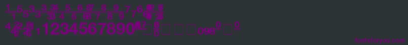 Шрифт ContextFractionsSsiFractionsBold – фиолетовые шрифты на чёрном фоне