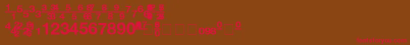 ContextFractionsSsiFractionsBold Font – Red Fonts on Brown Background