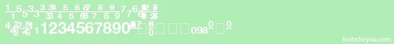 ContextFractionsSsiFractionsBold Font – White Fonts on Green Background