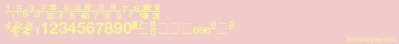 Więcej informacji o czcionce ContextFractionsSsiFractionsBold Czcionka ContextFractionsSsiFractionsBold – żółte czcionki na różowym tle