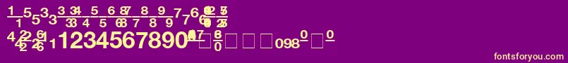 Lisätietoja ContextFractionsSsiFractionsBold-fontista ContextFractionsSsiFractionsBold-fontti – keltaiset fontit violetilla taustalla