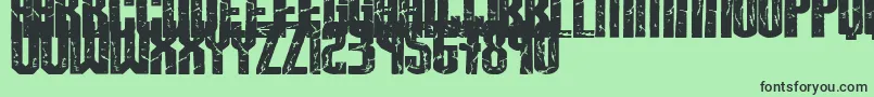 Breaksteel Font – Black Fonts on Green Background