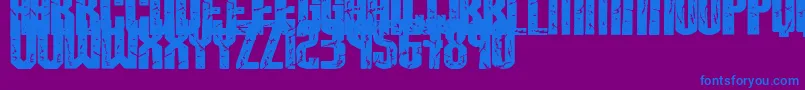 Breaksteel Font – Blue Fonts on Purple Background