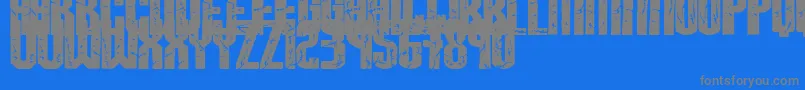 Breaksteel Font – Gray Fonts on Blue Background