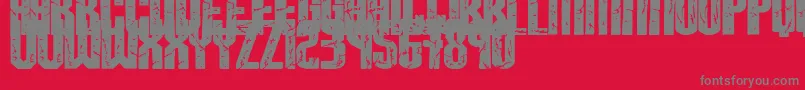 Breaksteel Font – Gray Fonts on Red Background