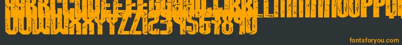 Breaksteel Font – Orange Fonts on Black Background