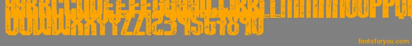 Breaksteel-Schriftart – Orangefarbene Schriften auf grauem Hintergrund