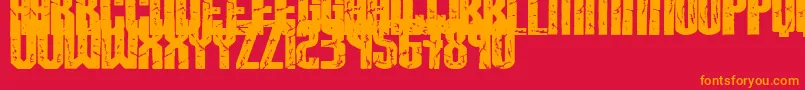 Police Breaksteel – polices orange sur fond rouge