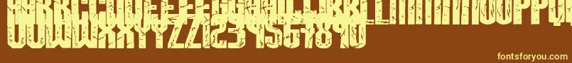 Breaksteel Font – Yellow Fonts on Brown Background