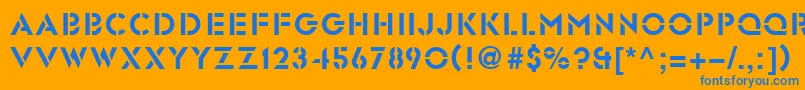 More about Glasten Font Glasten Font – Blue Fonts on Orange Background