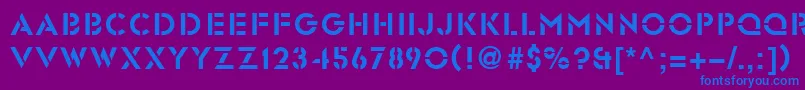 Glasten Font – Blue Fonts on Purple Background