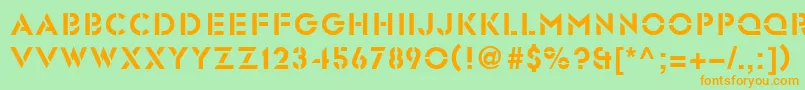 More about Glasten Font Glasten Font – Orange Fonts on Green Background