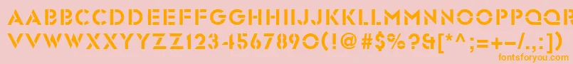 Glasten Font – Orange Fonts on Pink Background