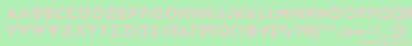 Glasten-Schriftart – Rosa Schriften auf grünem Hintergrund