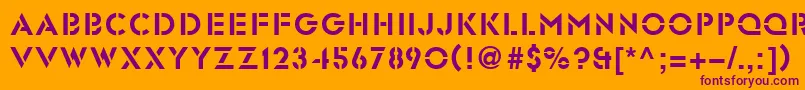 Glasten Font – Purple Fonts on Orange Background