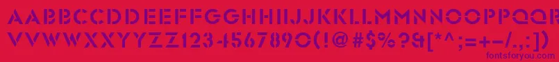 Glasten Font – Purple Fonts on Red Background