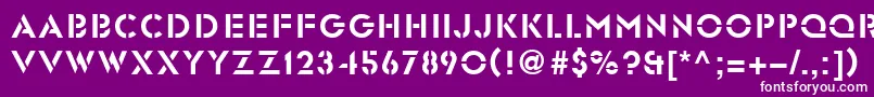 フォントGlasten – 紫の背景に白い文字