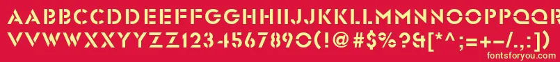 Glasten Font – Yellow Fonts on Red Background