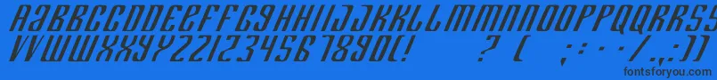 Department Font – Black Fonts on Blue Background