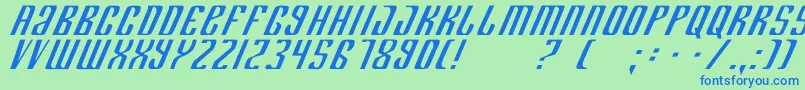 Department Font – Blue Fonts on Green Background