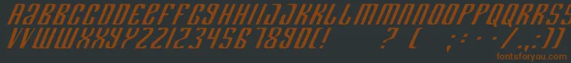 Шрифт Department – коричневые шрифты на чёрном фоне
