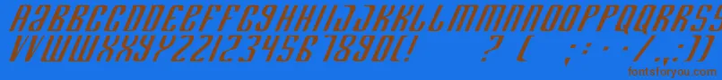 Department Font – Brown Fonts on Blue Background