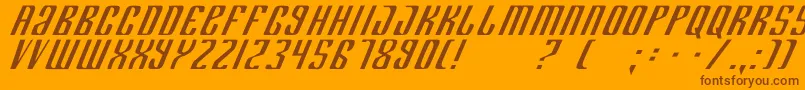 Department Font – Brown Fonts on Orange Background