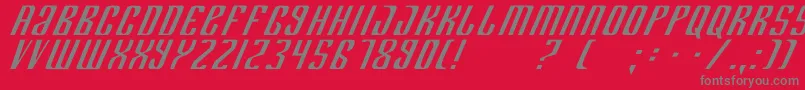 Department Font – Gray Fonts on Red Background