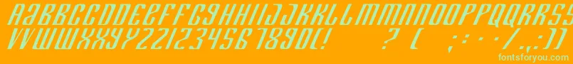 Department Font – Green Fonts on Orange Background