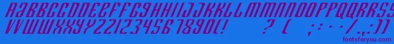 Department Font – Purple Fonts on Blue Background