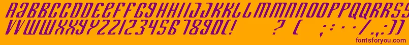 Department Font – Purple Fonts on Orange Background