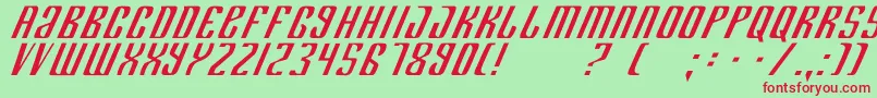Department Font – Red Fonts on Green Background