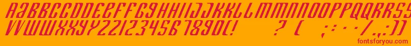 フォントDepartment – オレンジの背景に赤い文字