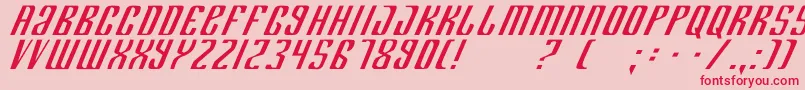 Department Font – Red Fonts on Pink Background