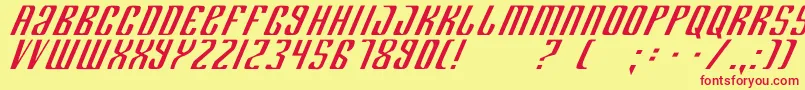 Department Font – Red Fonts on Yellow Background