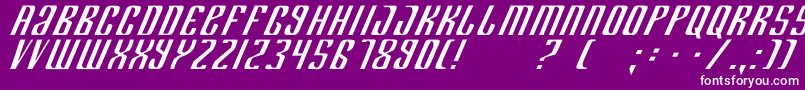 Department Font – White Fonts on Purple Background