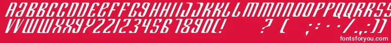 Department Font – White Fonts on Red Background